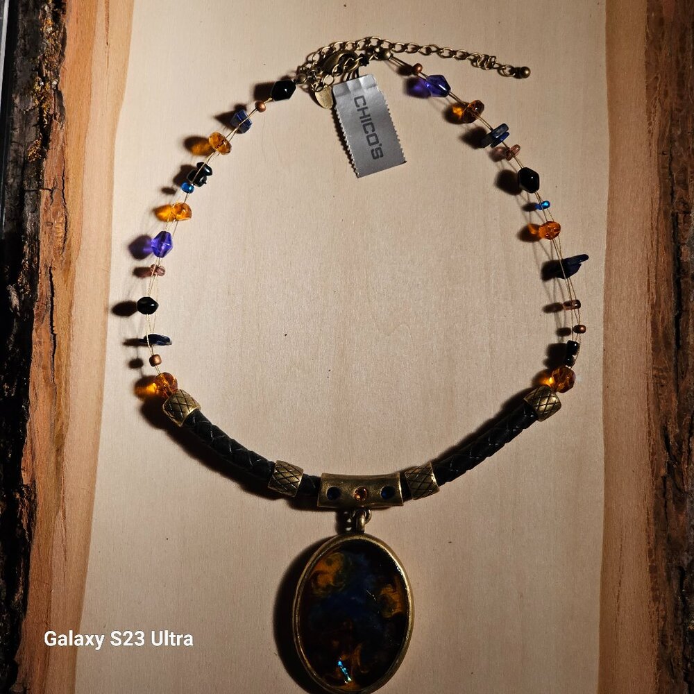 Nwt Chico's Multi Color String Beaded Boho Y2k Ch… - image 2